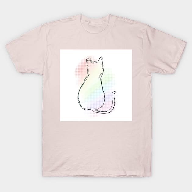 Little Rainbow Cat T-Shirt by CutiePoos